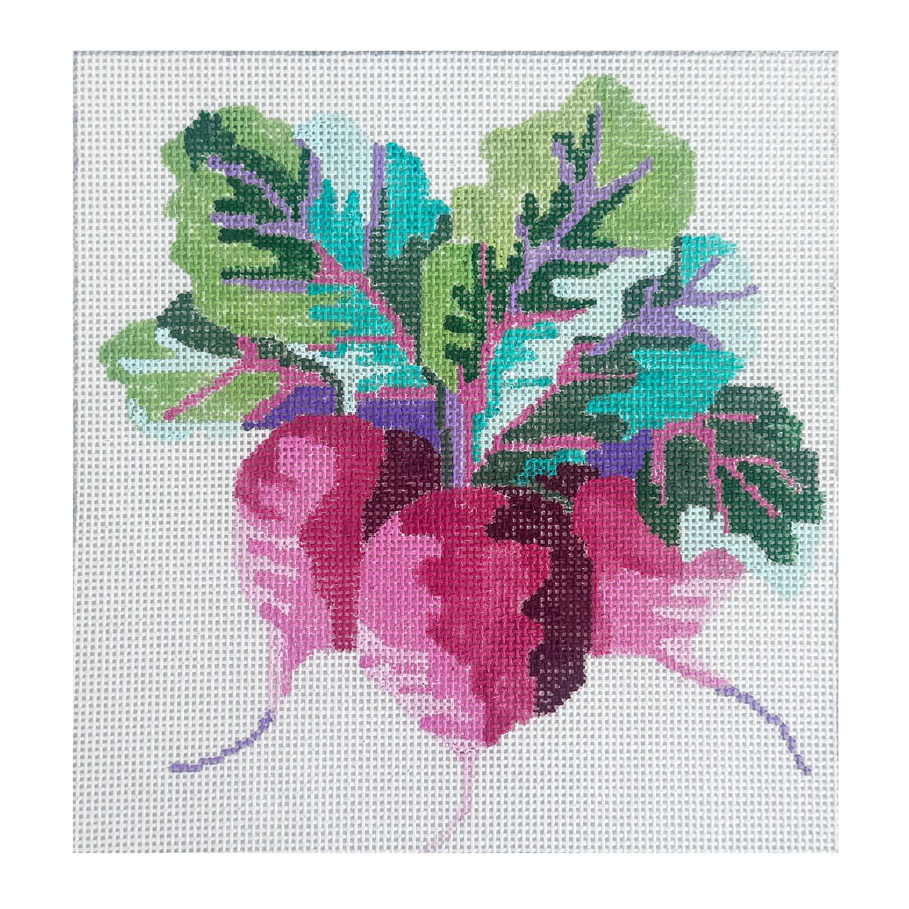 Small Radish 8" Painted Canvas Jean Smith  - 1