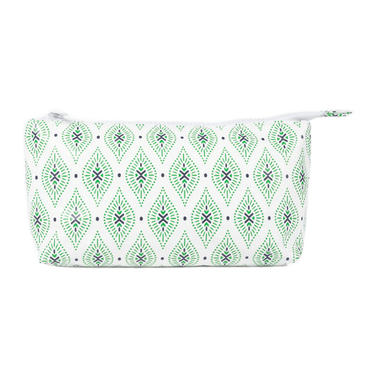 Small Stash Bag 8x5 - Green Ikat Accessories Wipstitch Needleworks 