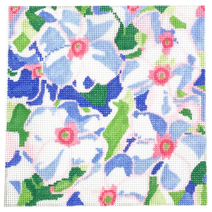 Small Summer Impatients Painted Canvas Jean Smith  - 1