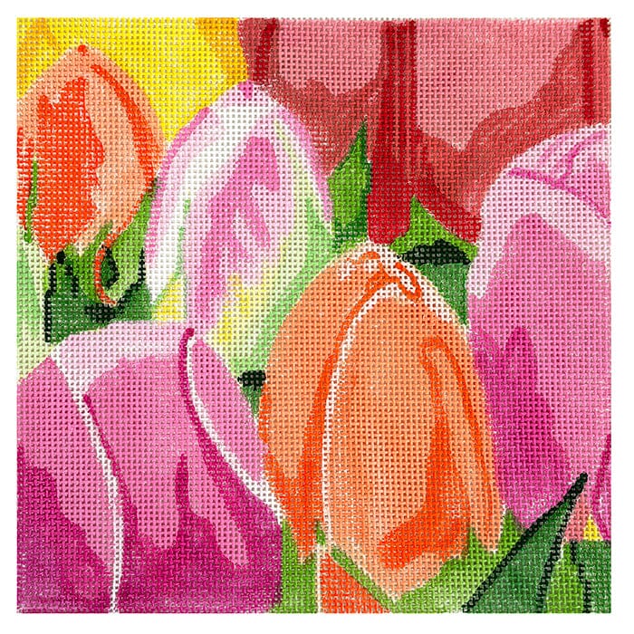 Small Tulip Field #1 Painted Canvas Jean Smith 