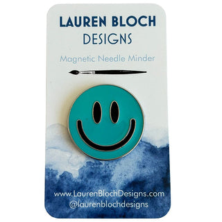 Smiley Face Needleminder LIGHT BLUE Accessories Lauren Bloch Designs 
