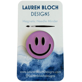 Smiley Face Needleminder LILAC Accessories Lauren Bloch Designs 
