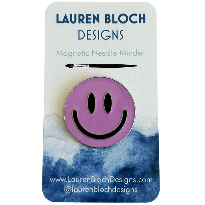 Smiley Face Needleminder LILAC Accessories Lauren Bloch Designs 
