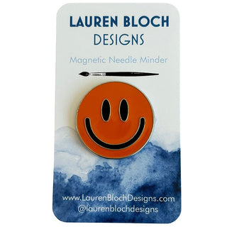 Smiley Face Needleminder ORANGE Accessories Lauren Bloch Designs 
