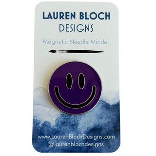 Smiley Face Needleminder PURPLE Accessories Lauren Bloch Designs 
