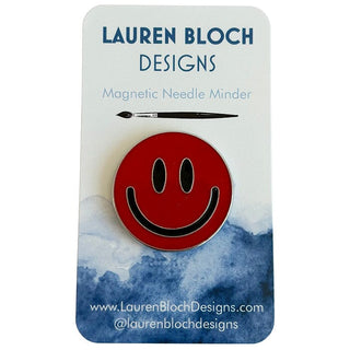 Smiley Face Needleminder RED Accessories Lauren Bloch Designs 
