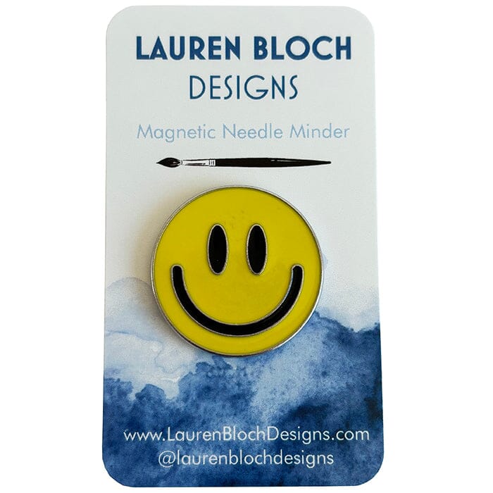 Smiley Face Needleminder YELLOW Accessories Lauren Bloch Designs 