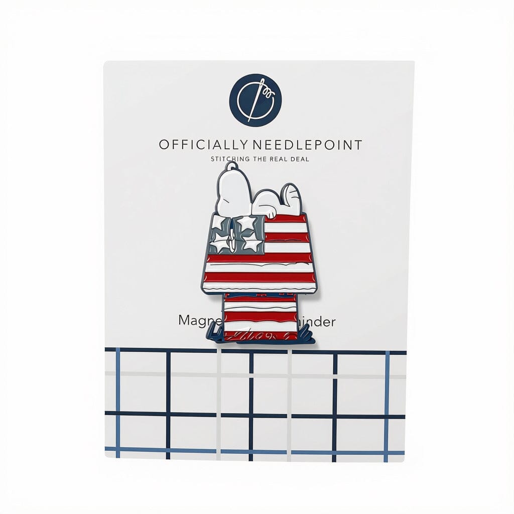 Snoopy Patriotic Doghouse Needle Minder Accessories Peanuts TM  - 1