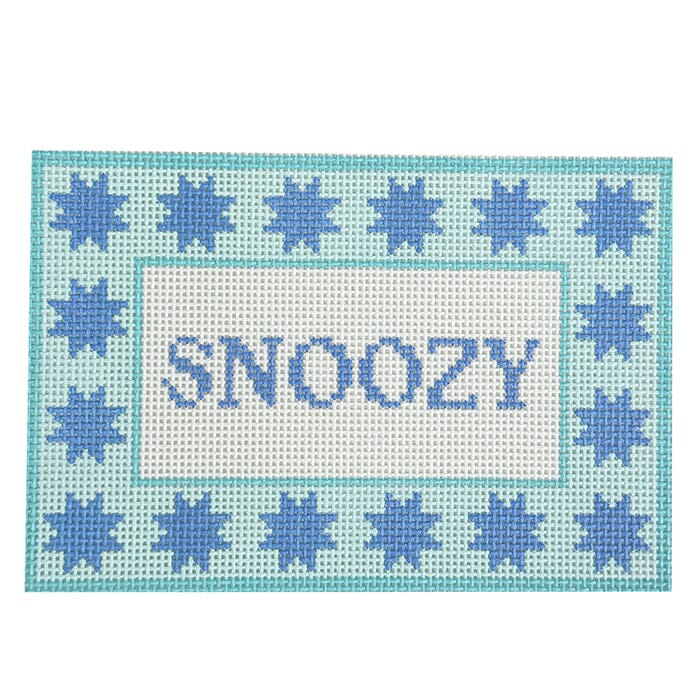 SNOOZY with Stars Painted Canvas Goodpoint Needlepoint 