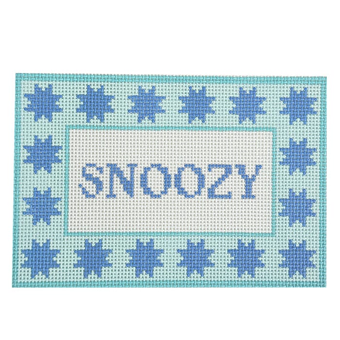 SNOOZY with Stars Painted Canvas Goodpoint Needlepoint  - 1