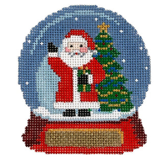 Snow Globe Santa Painted Canvas Susan Roberts Needlepoint Designs Inc. 
