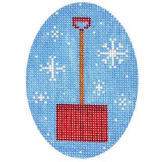 Snow Shovel Painted Canvas Goodpoint Needlepoint 
