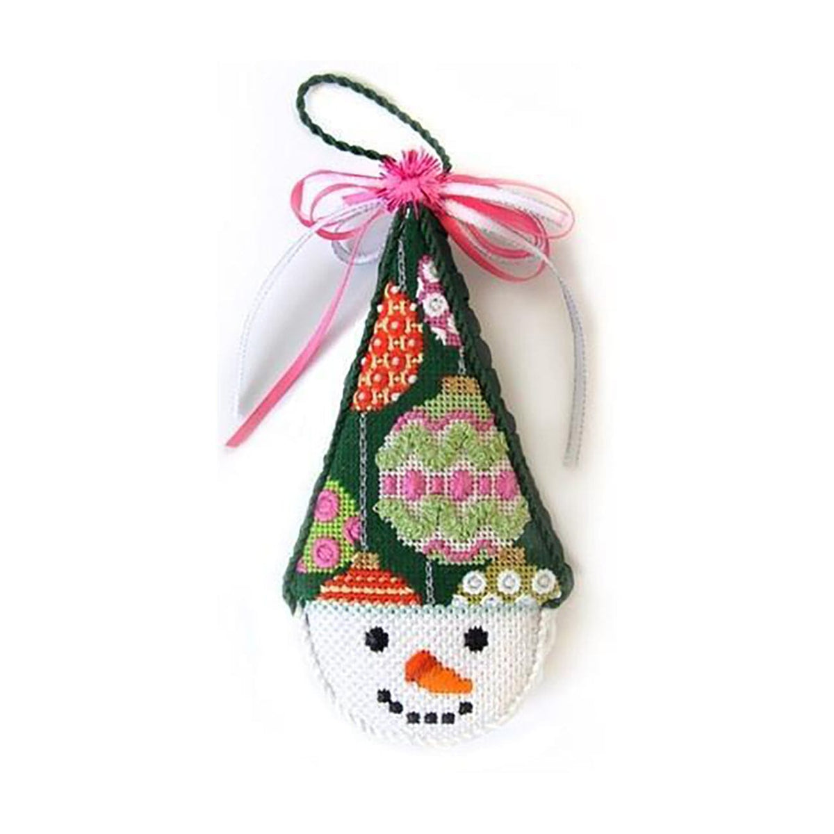 Snowcone Baubles with Stitch Guide Painted Canvas Kirk & Bradley  - 1