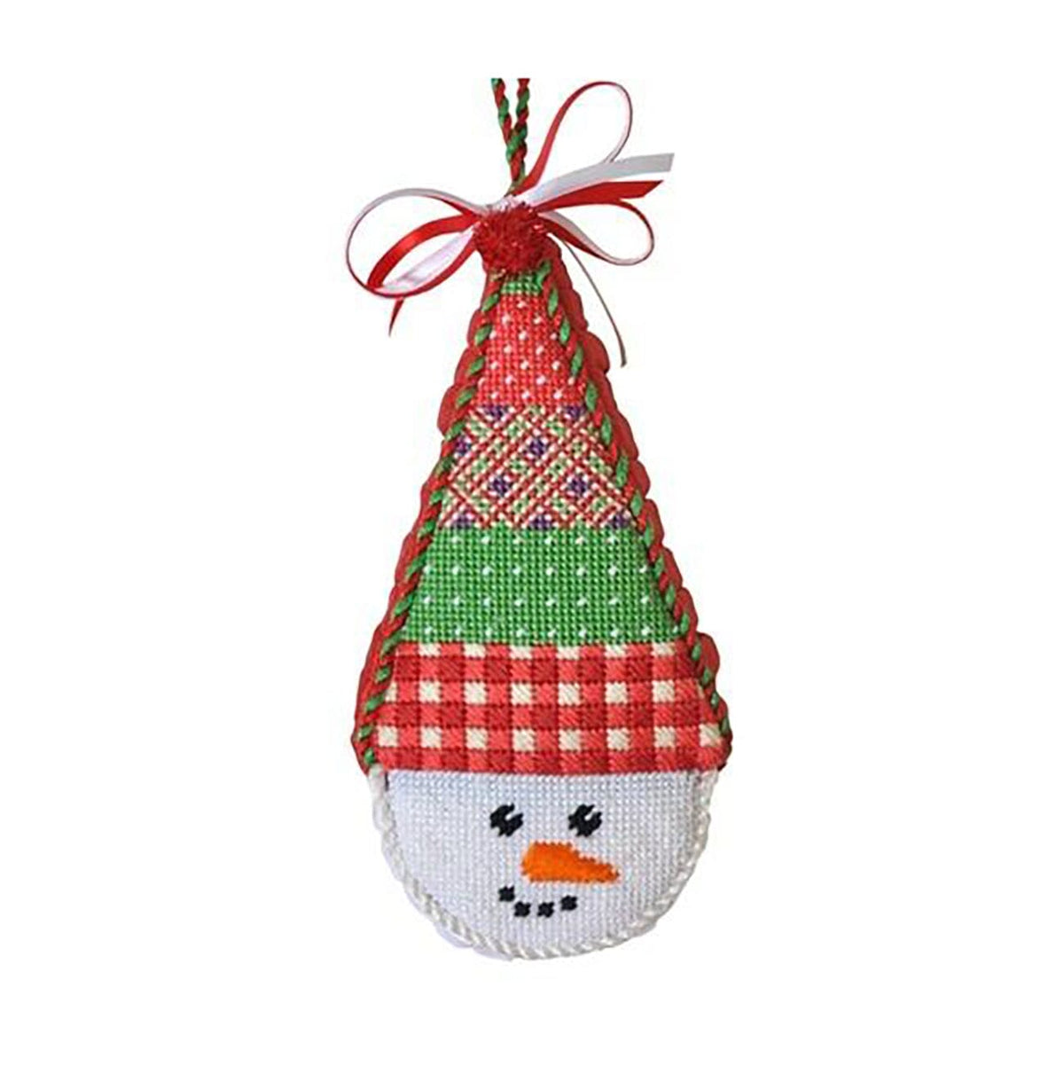 Snowcone Red Gingham with Stitch Guide Painted Canvas Kirk & Bradley  - 1