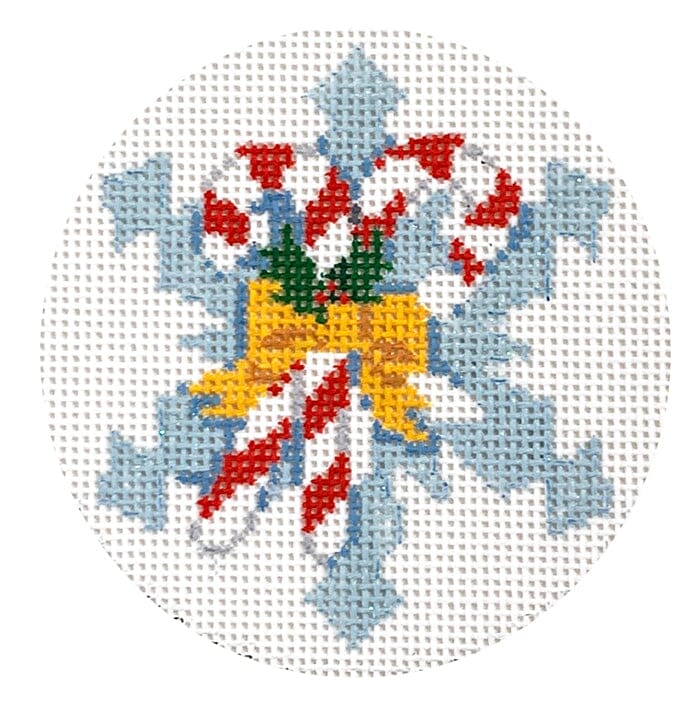 Snowflake Candy Canes #18 Painted Canvas Susan Roberts Needlepoint Designs Inc.  - 1