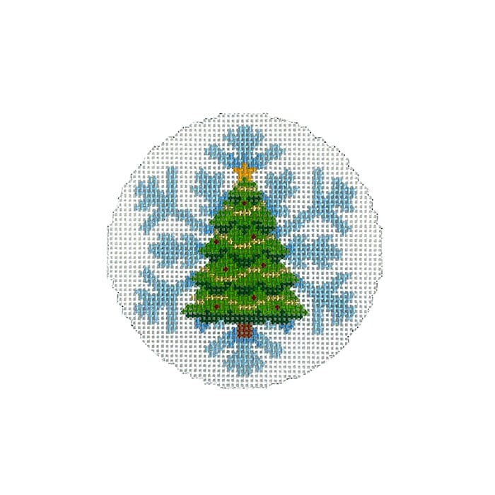 Snowflake, Christmas Tree Ornament Painted Canvas Susan Roberts Needlepoint Designs Inc.  - 1