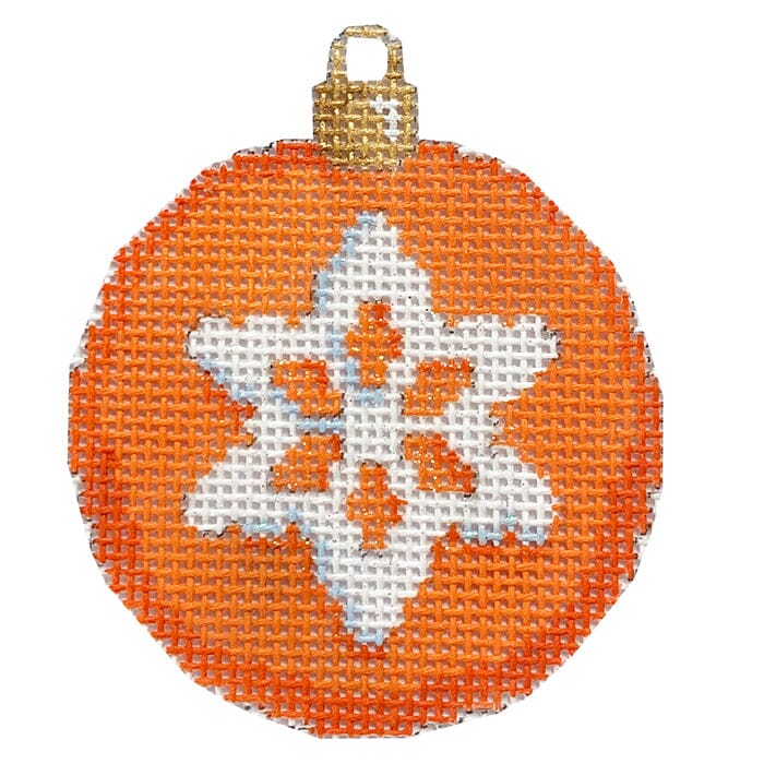 Snowflake Mini Ball Orange Painted Canvas Associated Talents 