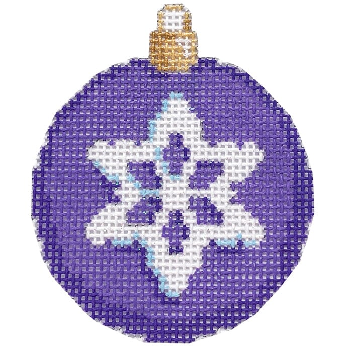 Snowflake Mini Ball Purple Painted Canvas Associated Talents 