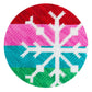 Snowflake on Stripes Round Kit Kits Needlepoint.Com 