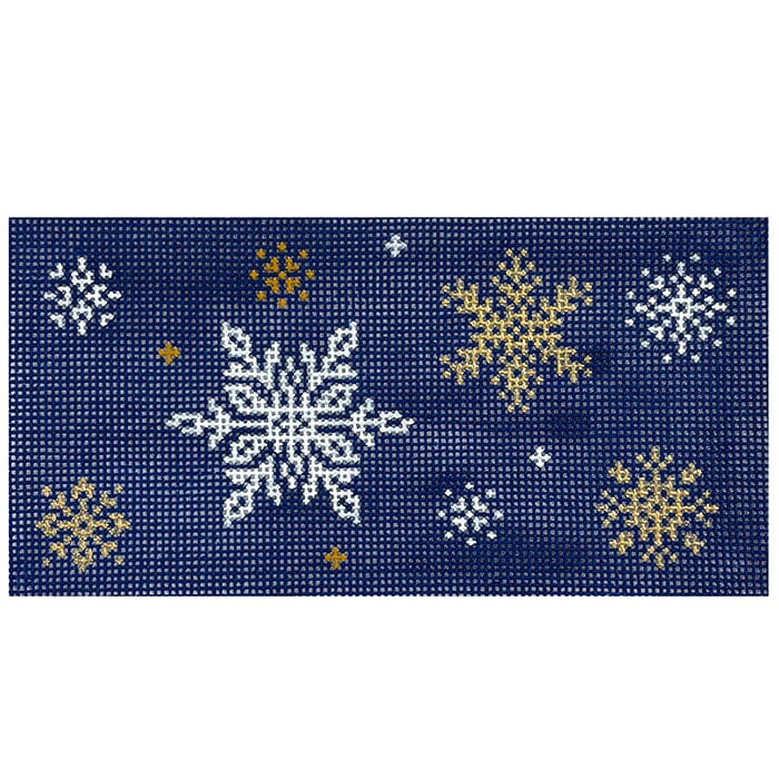 Snowflakes 3x6 Insert Painted Canvas Susan Roberts Needlepoint Designs Inc. 