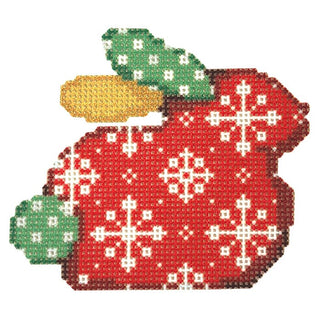 Snowflakes on Red Bunny Painted Canvas Associated Talents 
