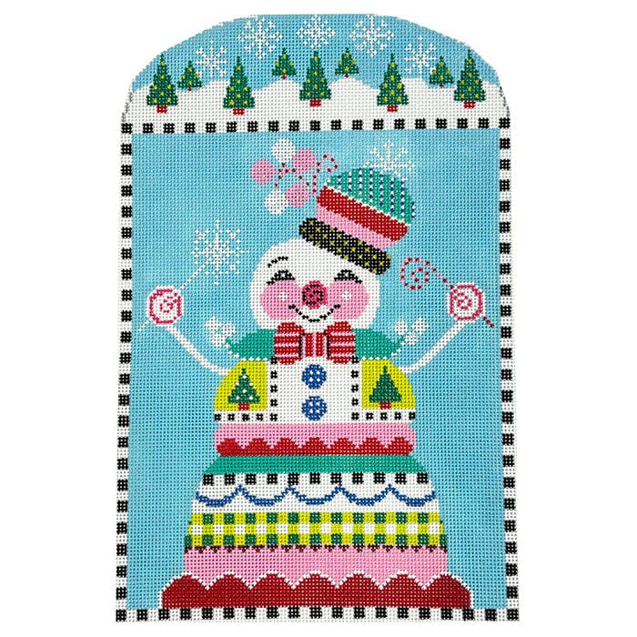 Snowman Whimsy Painted Canvas Shelly Tribbey 