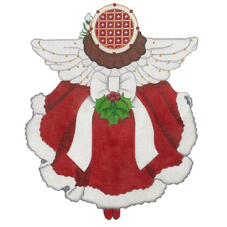 Snowy Red Angel Front & Back Painted Canvas Melissa Shirley Designs 

