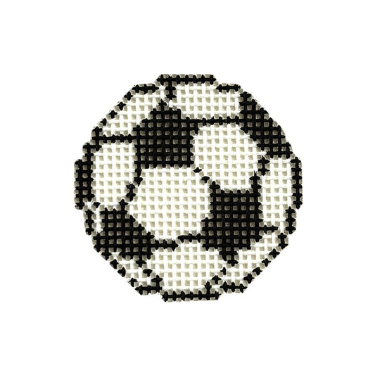 Soccer Ball Mini Painted Canvas Meg Francez Needlepoint 