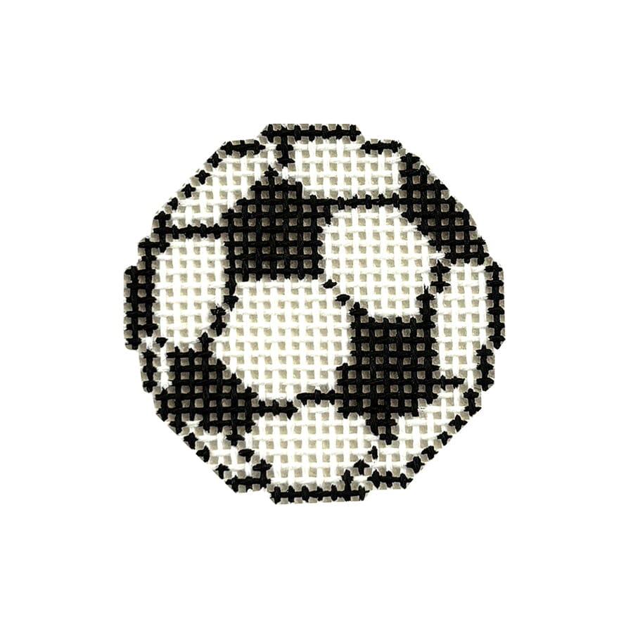 Soccer Ball Mini Painted Canvas Meg Francez Needlepoint  - 1