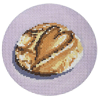 Sourdough Love Round Painted Canvas Alice & Blue 
