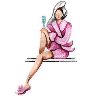 Spa Day Girl Painted Canvas Patti Mann 
