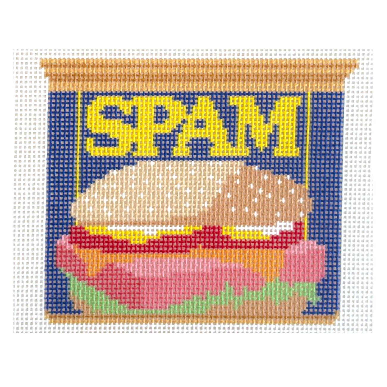 Spam Can Painted Canvas Wipstitch Needleworks  - 1