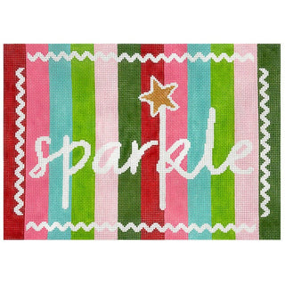 Sparkle on Stripes Painted Canvas NDLPT Designs 

