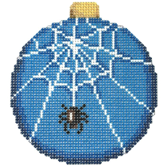 Spider Web Ball Ornament Printed Canvas Two Sisters Needlepoint 
