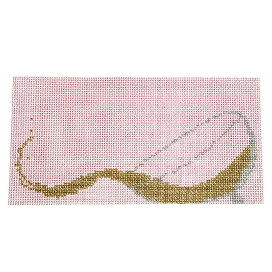 Spilled Champagne Coupe Insert Painted Canvas The Gingham Stitchery 
