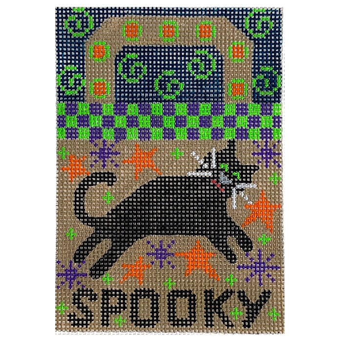 Spooky Cat Treat Bag Painted Canvas Danji Designs 
