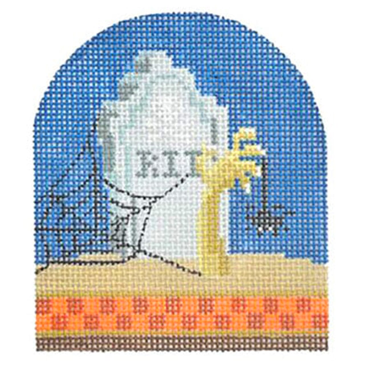 Spooky Object   Gravestone Painted Canvas Kirk & Bradley  - 1