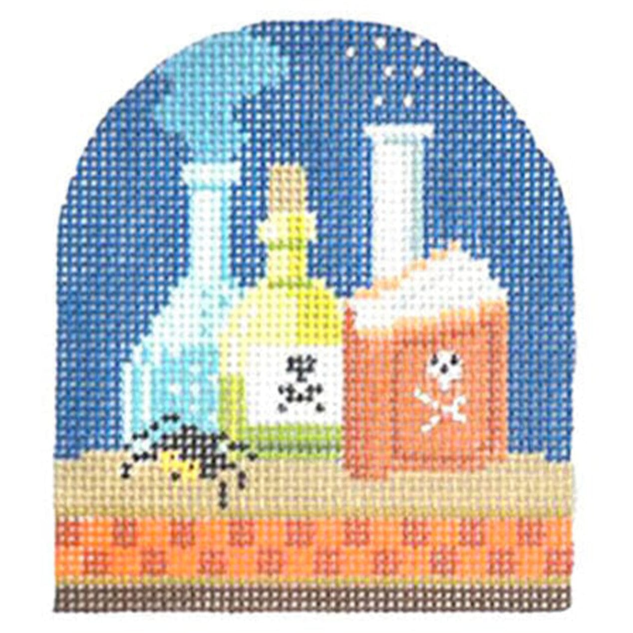 Spooky Object   Poison Bottles Painted Canvas Kirk & Bradley  - 1