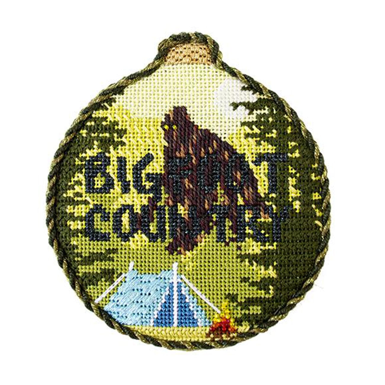 Spooky Spots   Big Foot Country with Stitch Guide Painted Canvas Kirk & Bradley  - 2