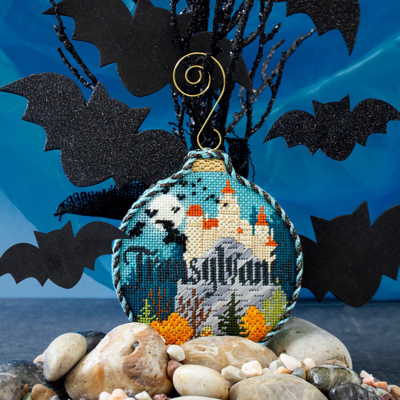 Spooky Spots   Transylvania with Stitch Guide Painted Canvas Kirk & Bradley  - 4