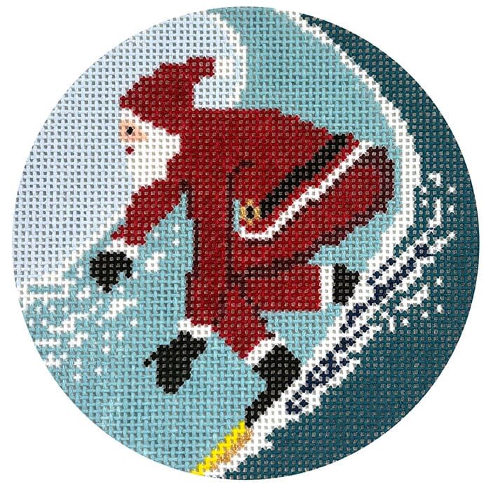 Sporty Santa   Surfing Painted Canvas Ann Kaye Studio  - 1