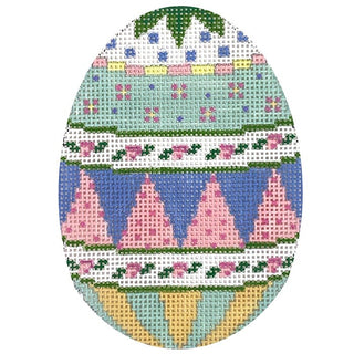 Spotted Bands, 4" Egg Painted Canvas Susan Roberts Needlepoint Designs Inc. 
