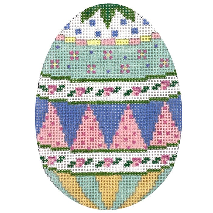 Spotted Bands, 4" Egg Painted Canvas Susan Roberts Needlepoint Designs Inc. 
