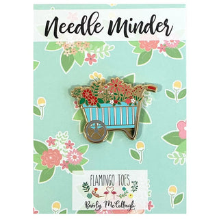 Spring Floral Wheelbarrow Needleminder Accessories Flamingo Toes 
