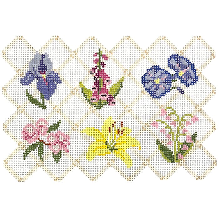 Spring Florals Painted Canvas The Salty Stitcher 
