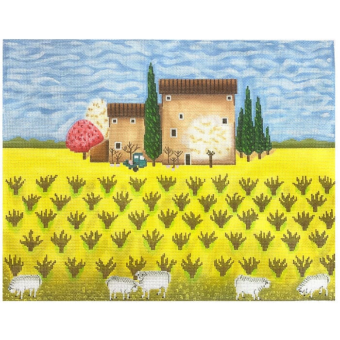 Spring Vineyard Painted Canvas Cooper Oaks Design  - 1