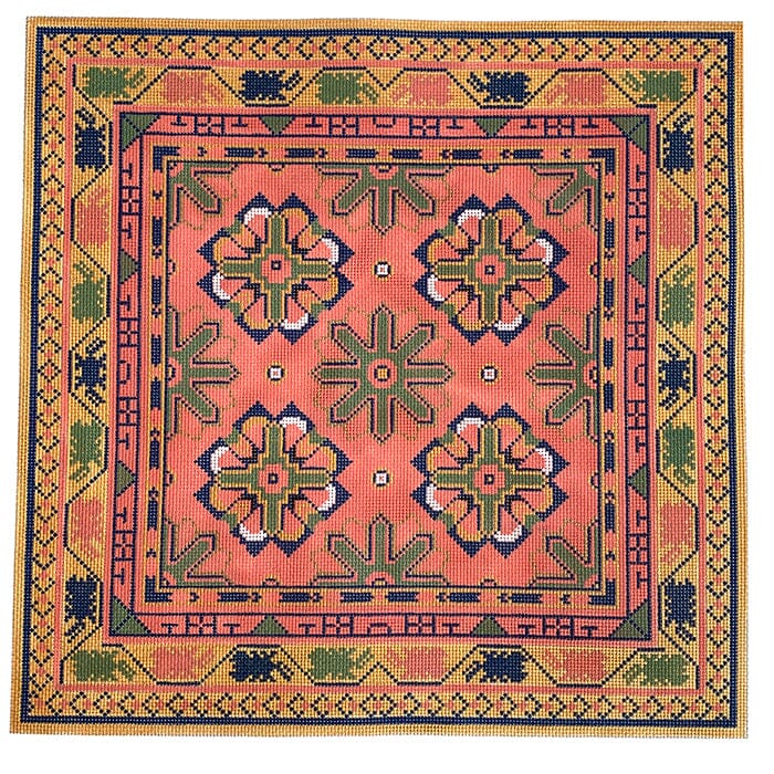 Square Medallions Painted Canvas Vallerie Needlepoint Gallery  - 1