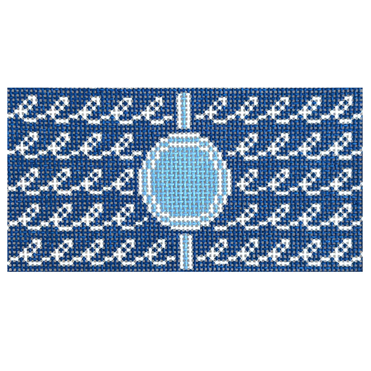 Squiggle Wave Pool 3x6 Painted Canvas Goodpoint Needlepoint  - 1