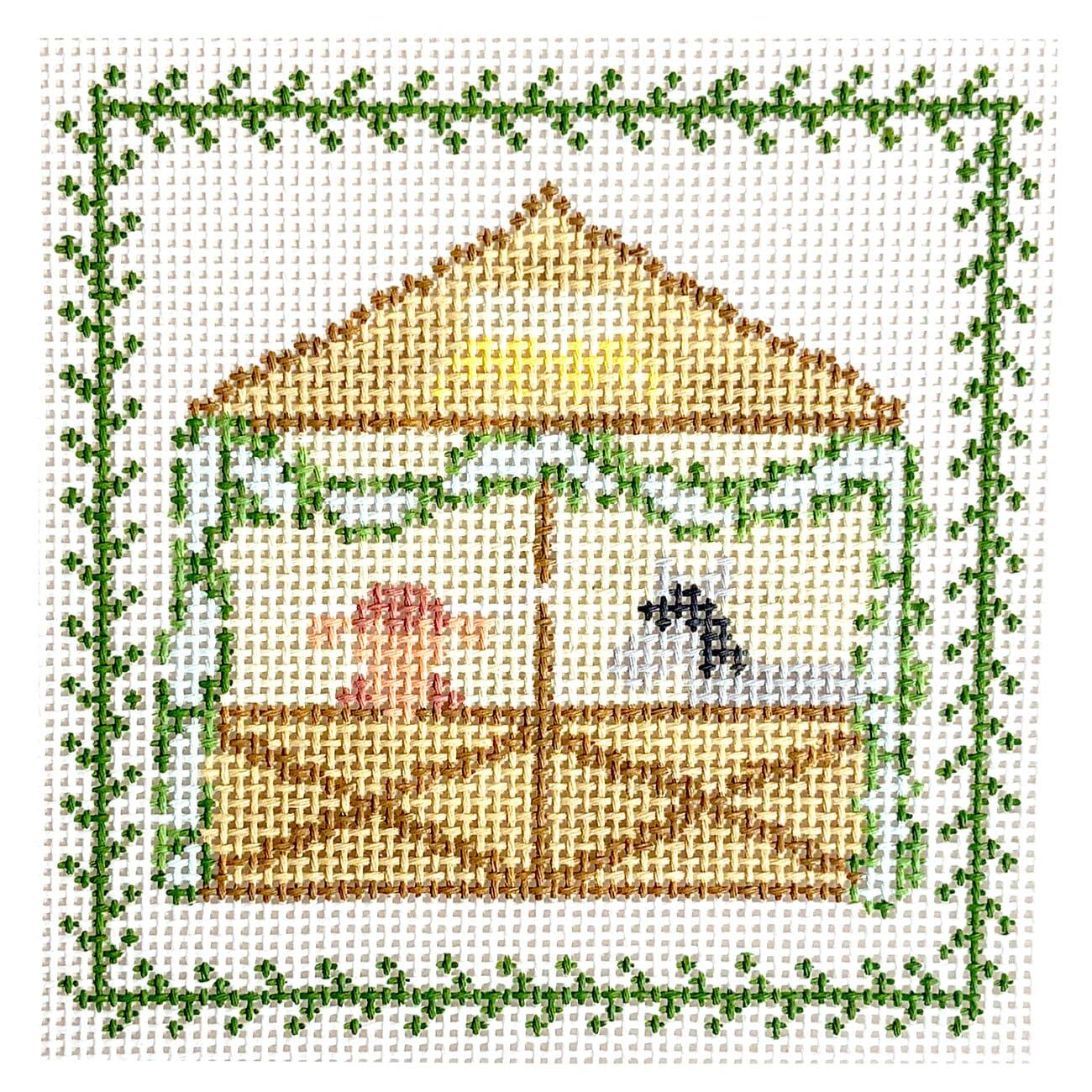 Stable   Nativity Painted Canvas Walker's Needlepoint  - 1