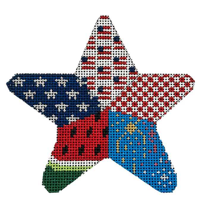 Star: Patriotic Painted Canvas Painted Pony Designs  - 1